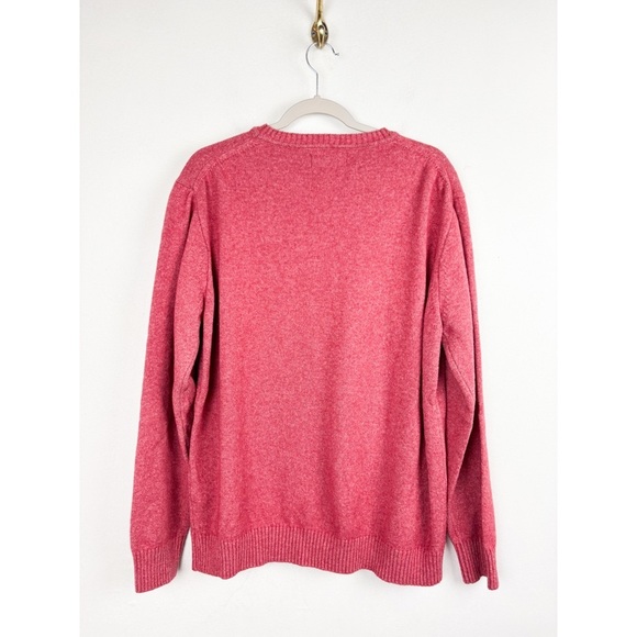 Barbour Men’s Red Wool Blend Crewneck Sweater Sz XXL - Picture 2 of 6